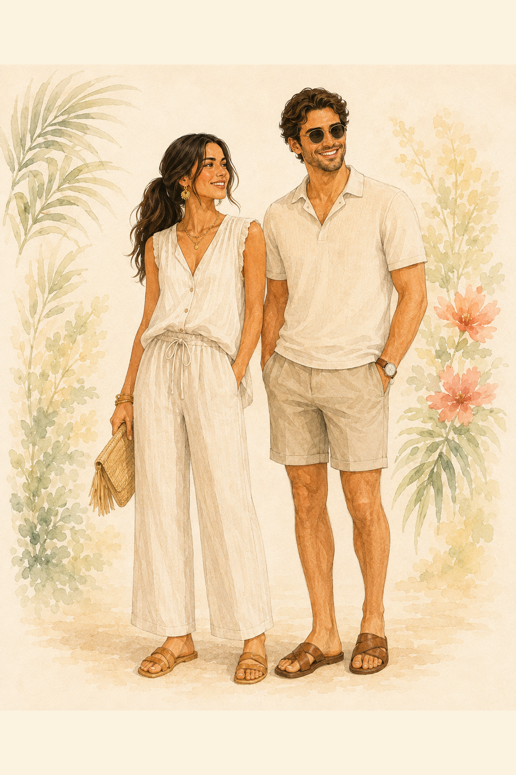 Illustration of casual attire for the farewell brunch