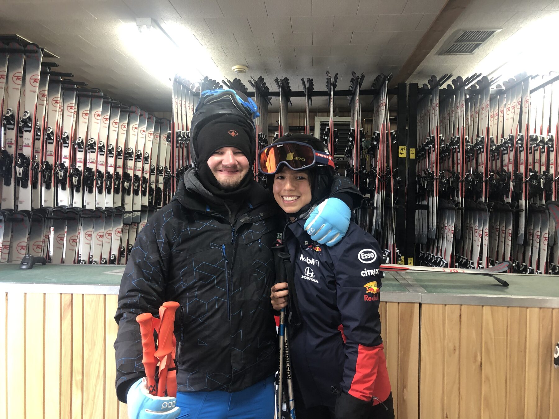 Paula and Felix in ski gear