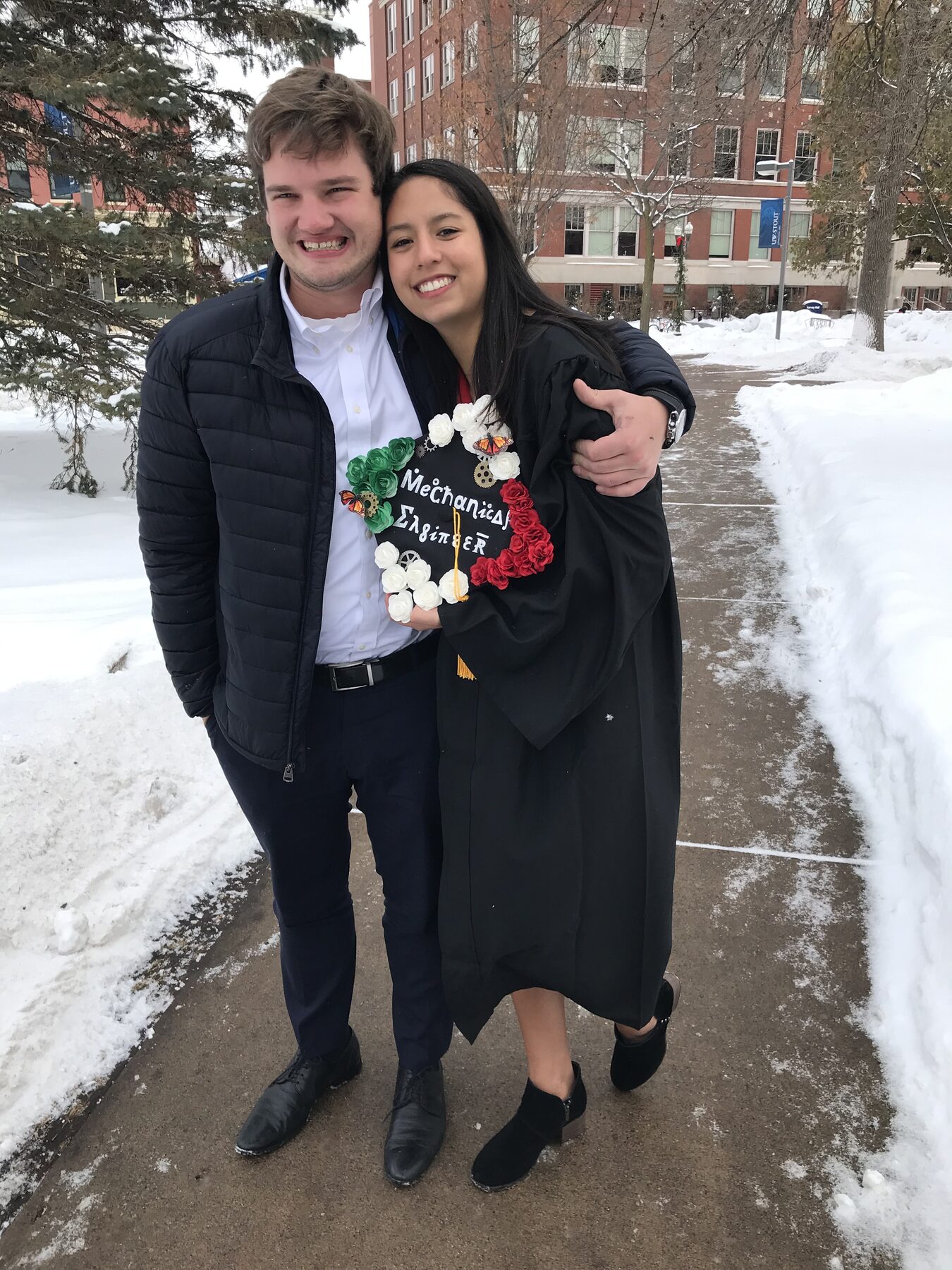 Paula and Felix together in winter