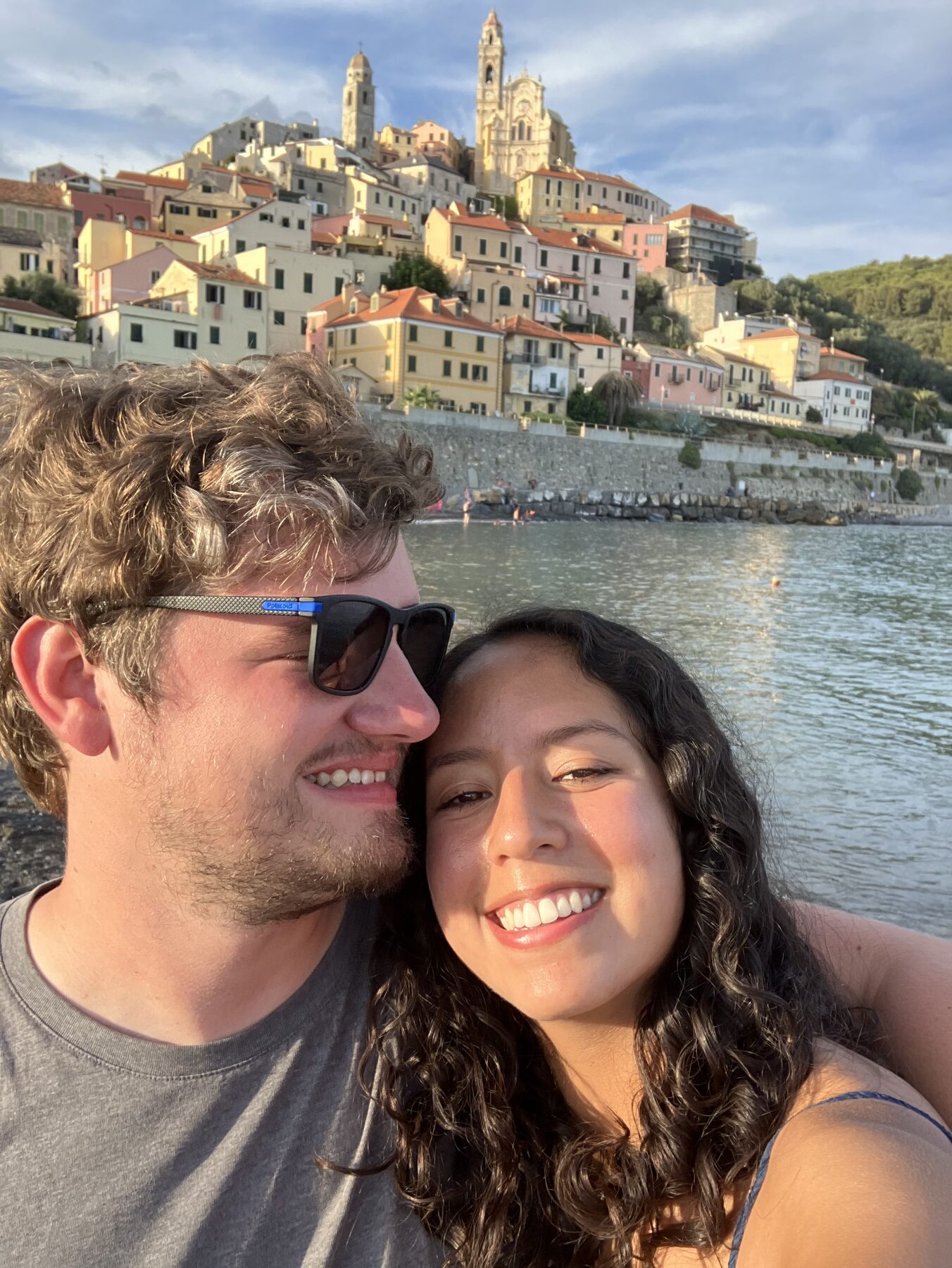 Paula and Felix on a European trip