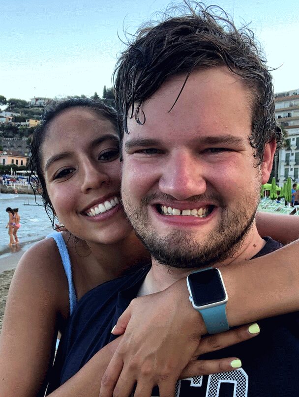 Paula and Felix together on vacation