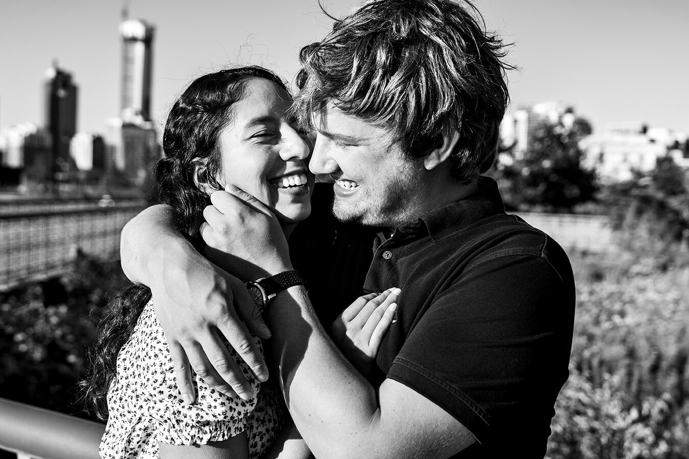Black and white portrait of Paula and Felix